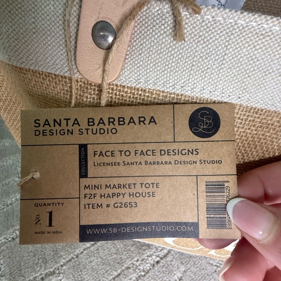 Tan and Cream Tote Bag - Picture 3 of 7